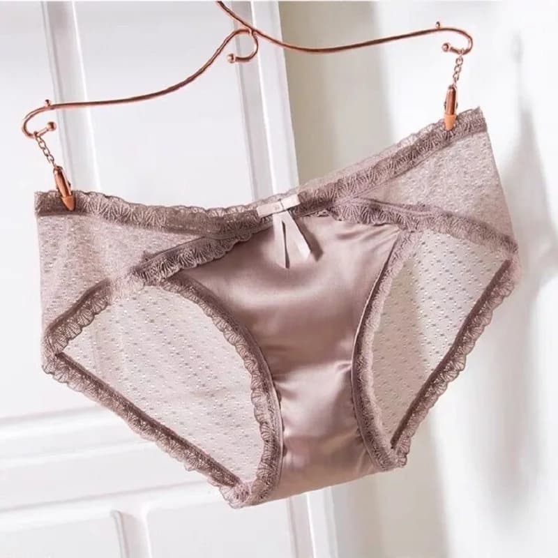 Culotte en Satin pour femmes, sous-vêtements en dentelle, slip Sexy pour dames, sous-vêtements décontractés, Lingerie intime pour filles, 2021