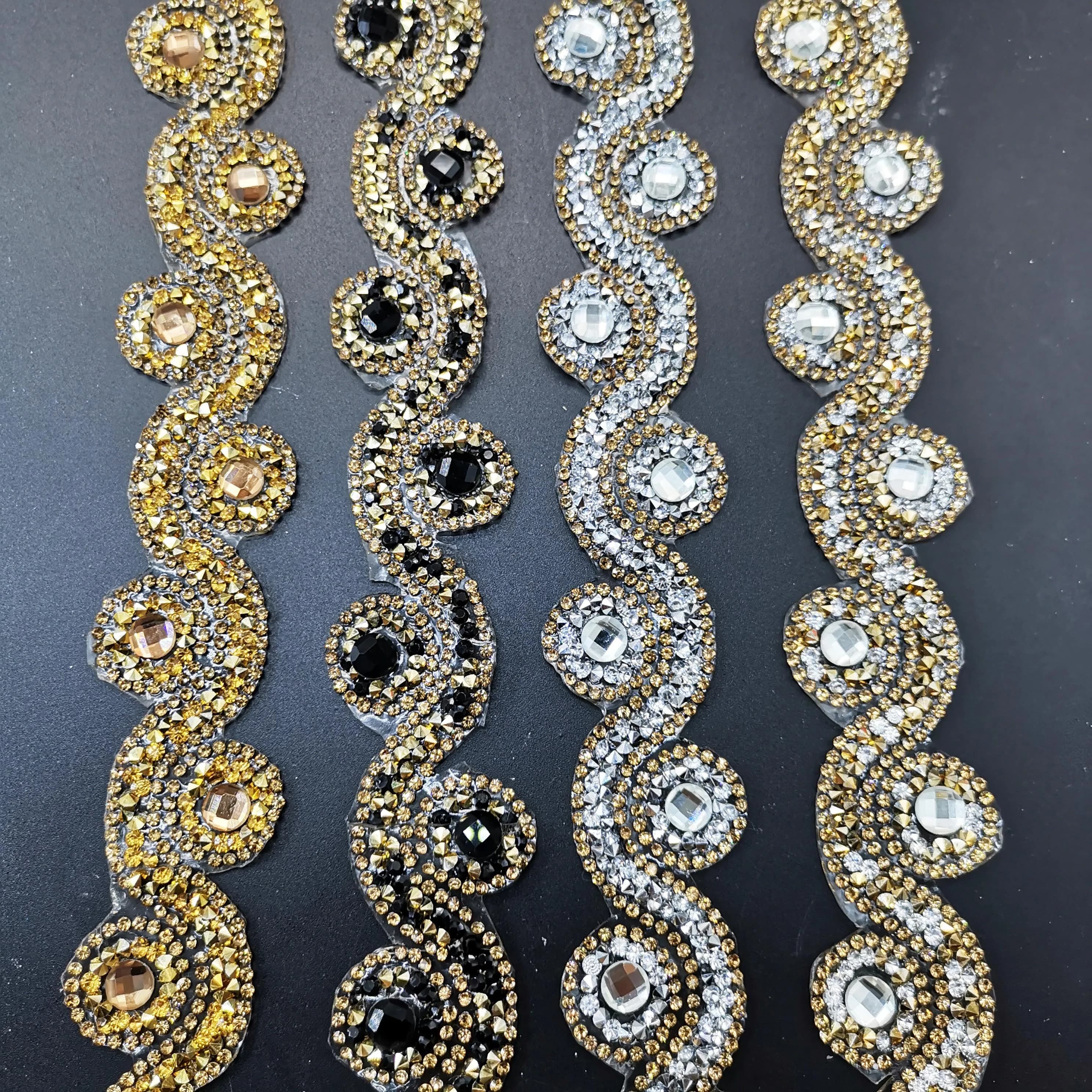 Baguage de biscuits en cristal argenté, accessoires de vêtement, décoration de mariage, garniture de demoiselle d'honneur, bricolage de chaussures provoqué, vente en gros, 20cm