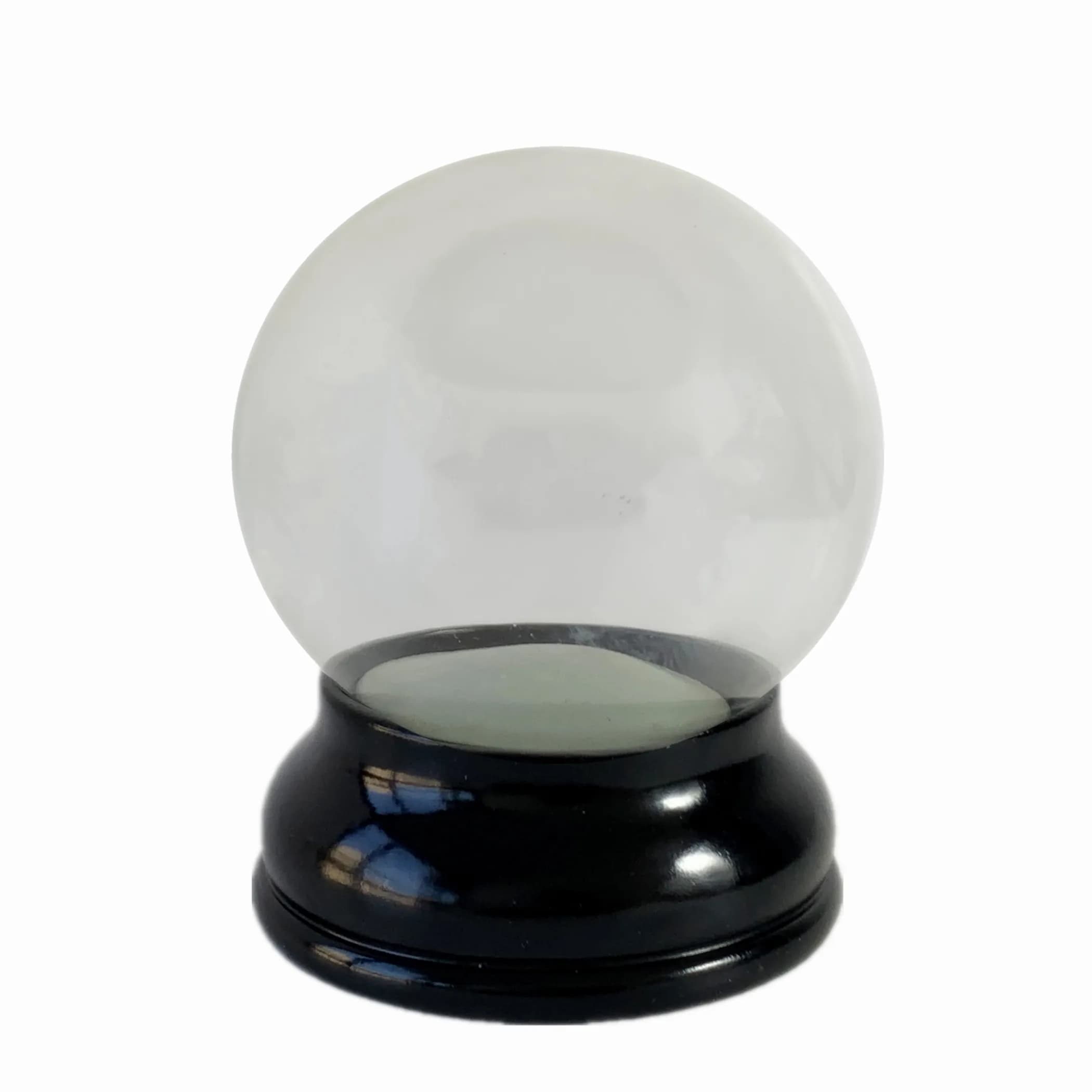 Décoration d'intérieur, dôme en verre, globe à neige vide avec base noire, globe à neige de Noël à faire soi-même, cadeaux