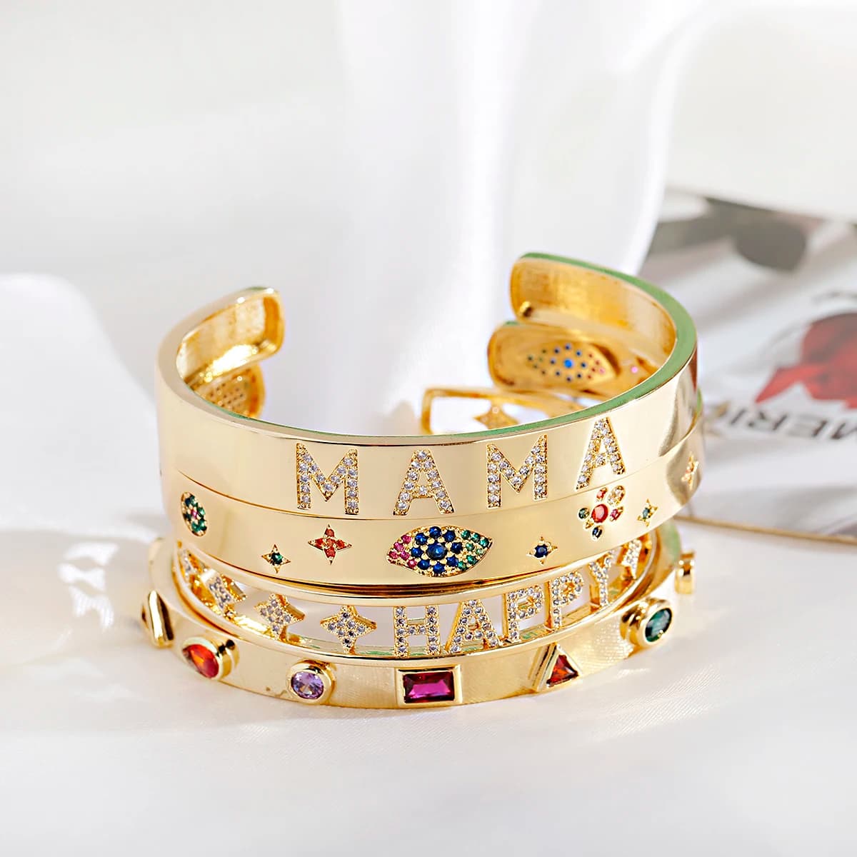 JOBracelet Bohème Punk Géométrie Optique, Bijoux Fantaisie, Tendance Joyeuse, Document localité JOCharm Bracelets, 1Pc