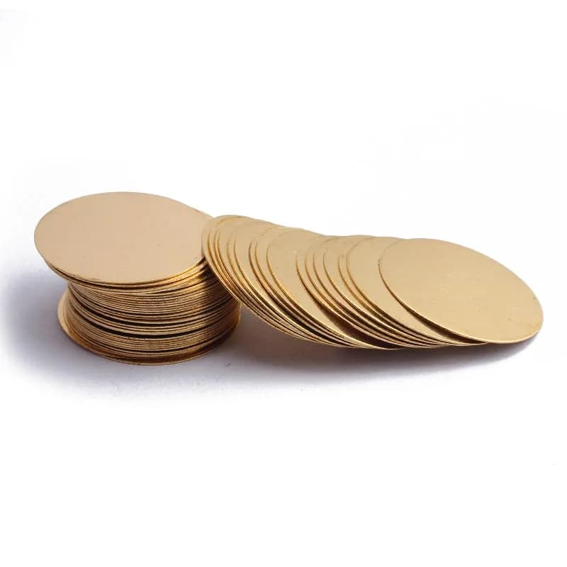 10 pièces en laiton rond blanc estampage étiquettes breloques cercle disques pas de trou breloques pour les résultats de bijoux à bricoler soi-même faisant des fournitures