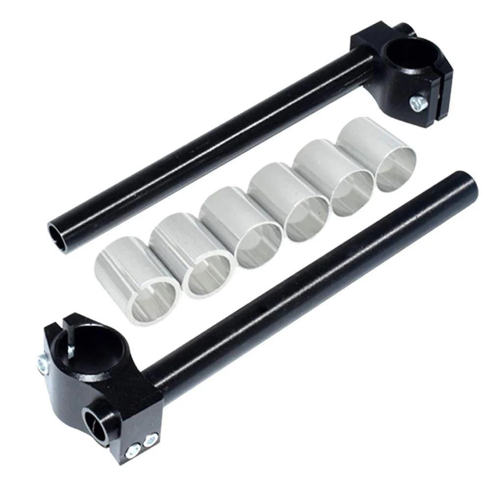 Guidon de moto de course Cafe Racer, 2 pièces, réglable CNC 26MM 30MM 31MM, barre de poignée de fourche à Clip