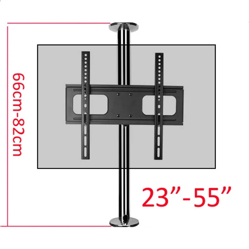 Nouveau support mural pour téléviseur LCD en acier inoxydable DL-A10S-66 2019, 23'-55', rotation à 360°, réglage de la hauteur, 66 cm, 82 cm, 70 cm