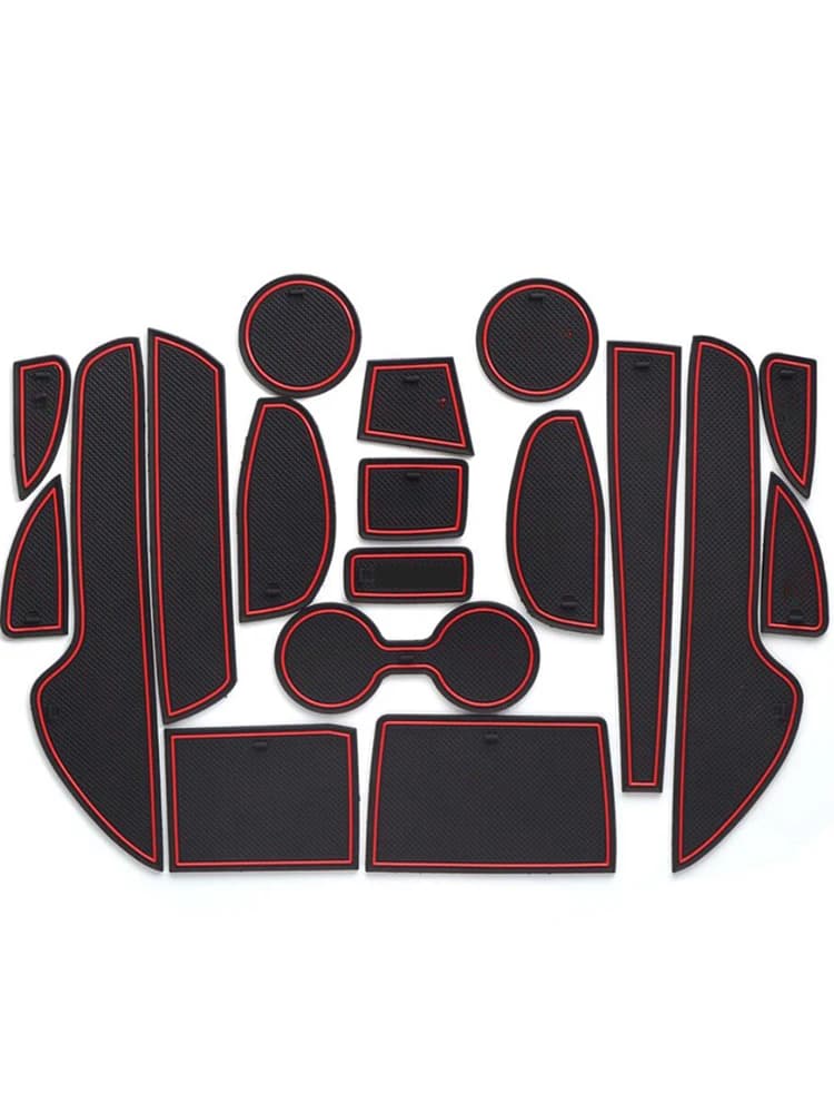 Tapis de protection pour fentes de porte pour Mazda CX-5 2015, coussinets en caoutchouc pour porte de voiture, tapis pour porte-gobelets, tapis de positionnement pour accoudoir et rangement.