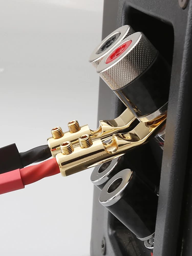 Audiocrast VSY00G/S/R/CU 24K or/argent/Rhodium/cu plaqué cuivre solide prise pelle prise haut-parleur câble fil connecteur HiFi