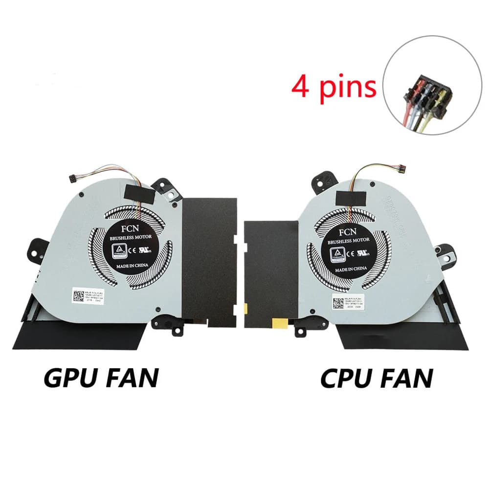 Ventilateur de refroidissement pour ordinateur ASUS ROG Zephyrus S GX502 GU502 LWS GX502GW GU502GW, ventilateur de radiateur pour GPU et CPU 13NR01V0T14111 DC12V 1A