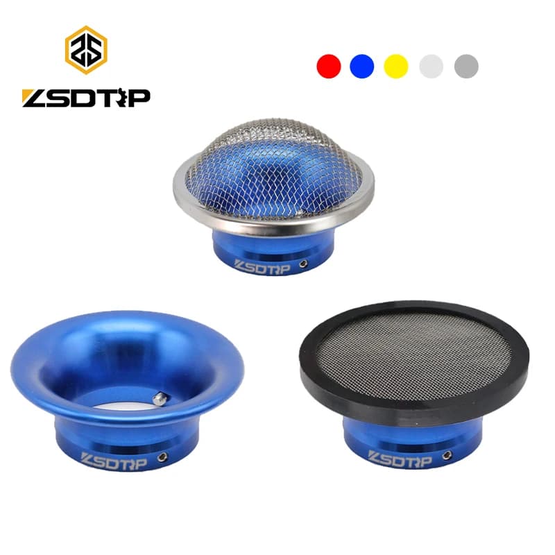ZSDTRP carburateur 50mm filtre à Air moto coupe de klaxon de vent trompette en alliage avec Guaze pour Keihin PWK21/24/26/28/30mm PE 28/30mm