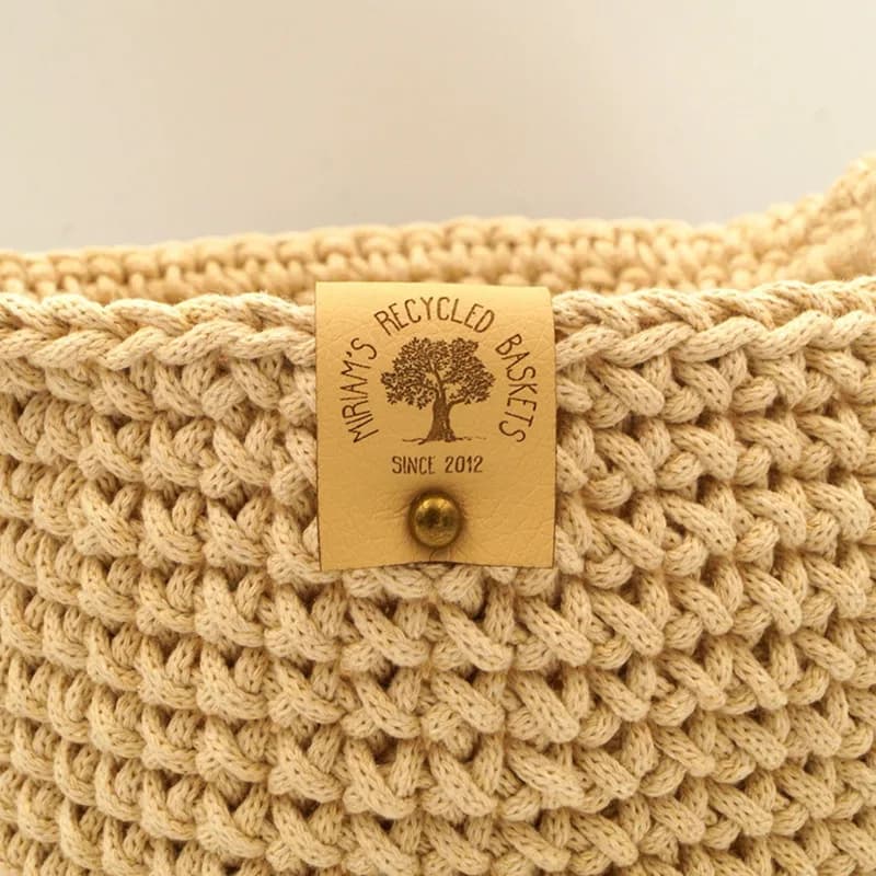 Étiquettes en cuir avec rivets, 30 pièces, logo personnalisé fait à la main, pour crochet, couture personnalisée, pliable, vêtements, chapeaux