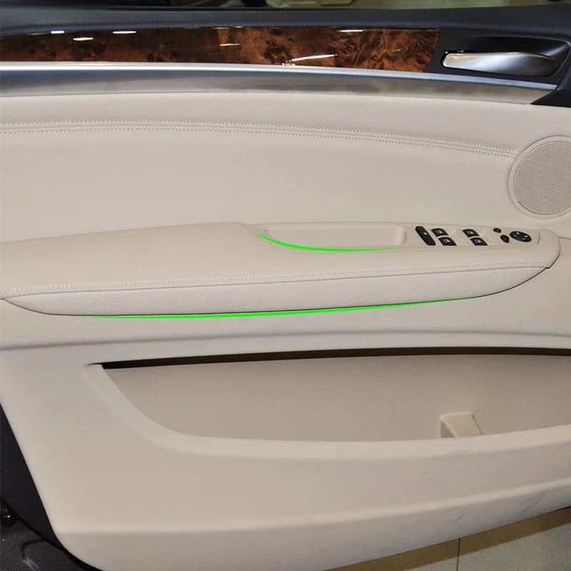 Autocollant de couverture de panneau d'accoudoir de porte en cuir microcarence, accessoires de voiture LHD, garniture pour BMW X5 E70, 2007, 2008, 2009, 2010, 2011, 2012, 2013