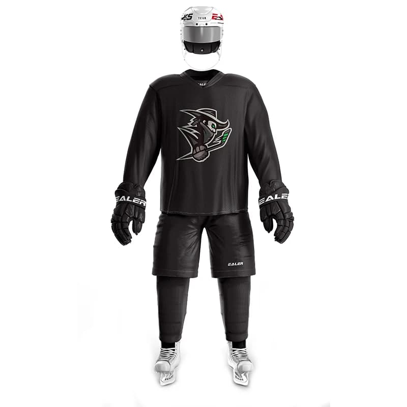 Maillot d'entraînement de hockey sur glace personnalisé et chemise de rue, léger et fin, respirant, noir, grande taille, série H80, haute qualité, toutes tailles