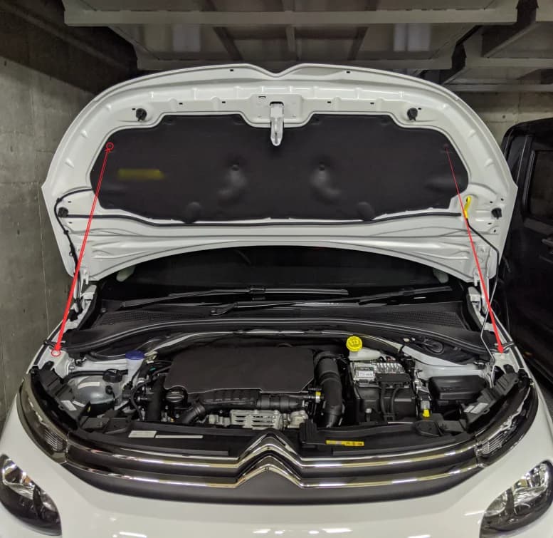 Vérins de capot de capot avant modifié, amortisseur à gaz, supports de levage, amortisseur, amortisseur pour cristaux en C3 2017-2022