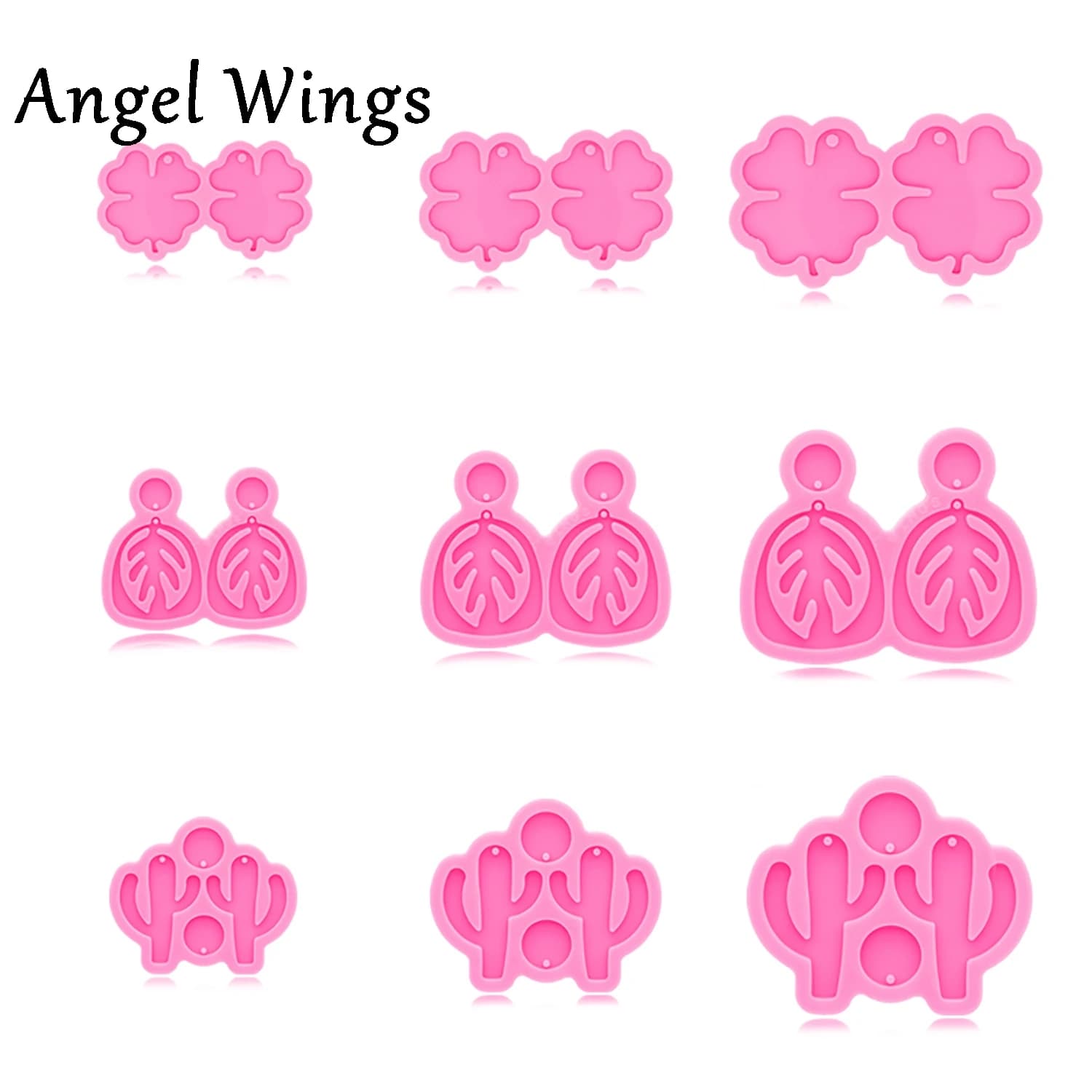 DY0524 boucles d'oreilles palmier/feuilles de Cactus boucle d'oreille moule en silicone pour bijoux en résine, moule en résine pour fabriquer des objets artisanaux avec époxy