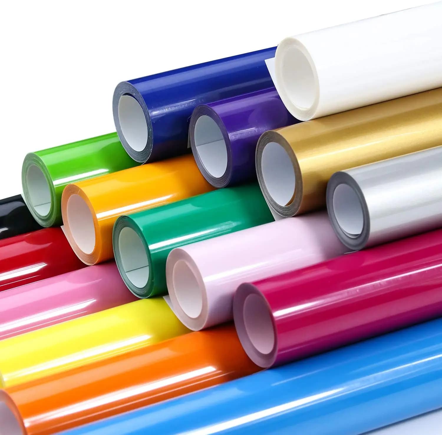 1 Rouleau de Film Vinyle Thermocollant Mat Extensible en PU pour Découpe et Presse à Chaud, 12'x40'/30.5x50/100/150cm, pour T-shirts
