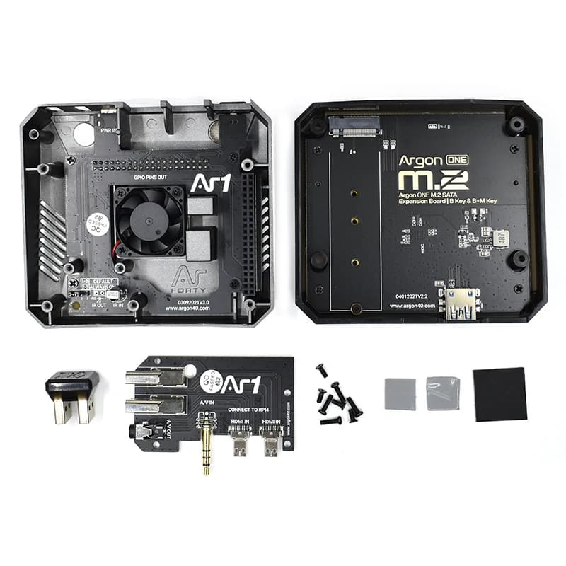 Boîtier en aluminium SSD, Raspberry Pi 4B Argon One M.2, 6 000 emplacements