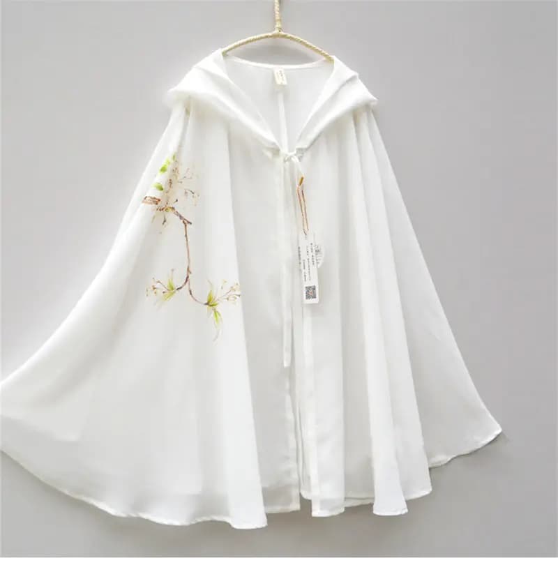 Everak-Manteau Antique Court d'Été en Mousseline de Soie pour Femme, Vêtements Chinois de Protection Solaire, Châle de Sortie Rétro Hanfu, Cape Féminine, Y-zh764, 2021