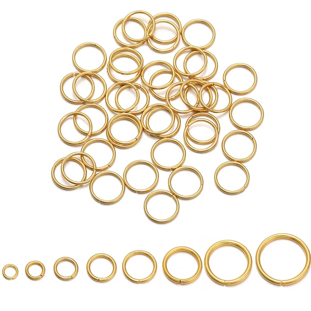 Anneaux de saut en acier inoxydable, connecteurs d'anneaux fendus pour bricolage, fournitures de fabrication de bijoux, accessoires, 50 à 200 pièces/lot, 4 5 6 8 10mm