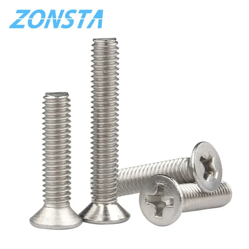 Vis cruciformes plates M1.6 M2 M2.5 M3 M4 M5 M6 Mini Micro Petites en acier inoxydable 304 à tête fraisée pour applications mécaniques