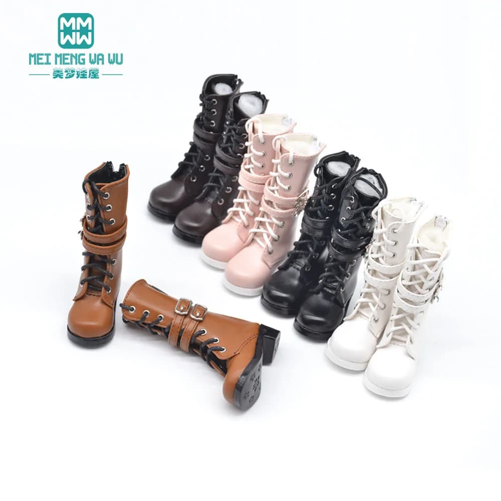 Chaussures BJD 1/4 pour poupées articulées de 43 à 45 cm, bottes de mode, bottes hautes, chaussures en cuir