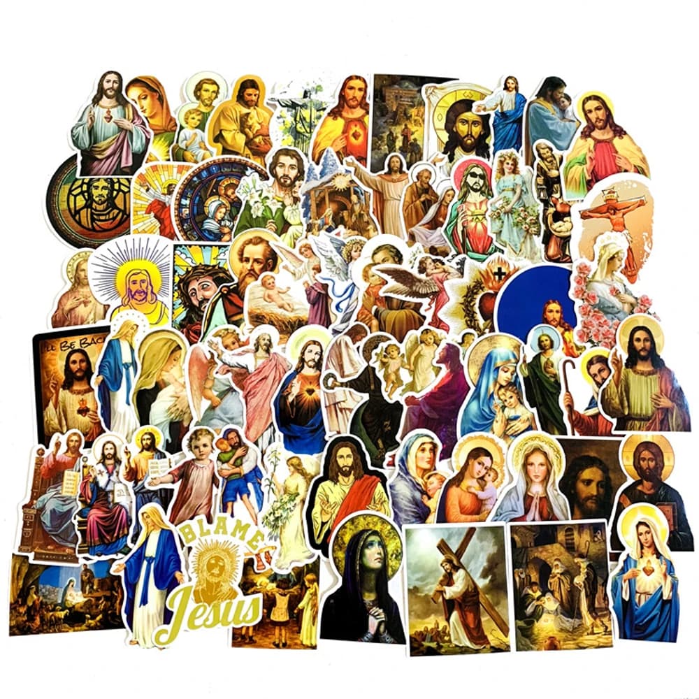 10/30/50/68 pièces jésus Religion chrétienne autocollants téléphone ordinateur portable voiture cas congélateur bagages mur étanche bricolage Graffiti autocollant jouet