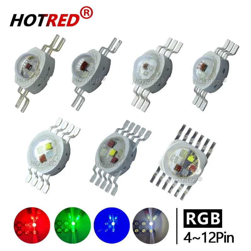 Puce LED COB RGBW RGBWW RGBWY RGBWYV, 3W 4W 5W 6W 8W 9W 10W 12W 15W 18W colorée pour 3 6 9 12 15 18 watts, perles lumineuses de scène