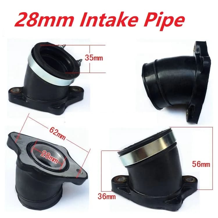 CQR moto 28mm carburateur 200cc tuyau d'admission tuyau de collecteur pour kayo zongshen baja loncin PE28 PWK 28 30 bosuer BSE J1 J2