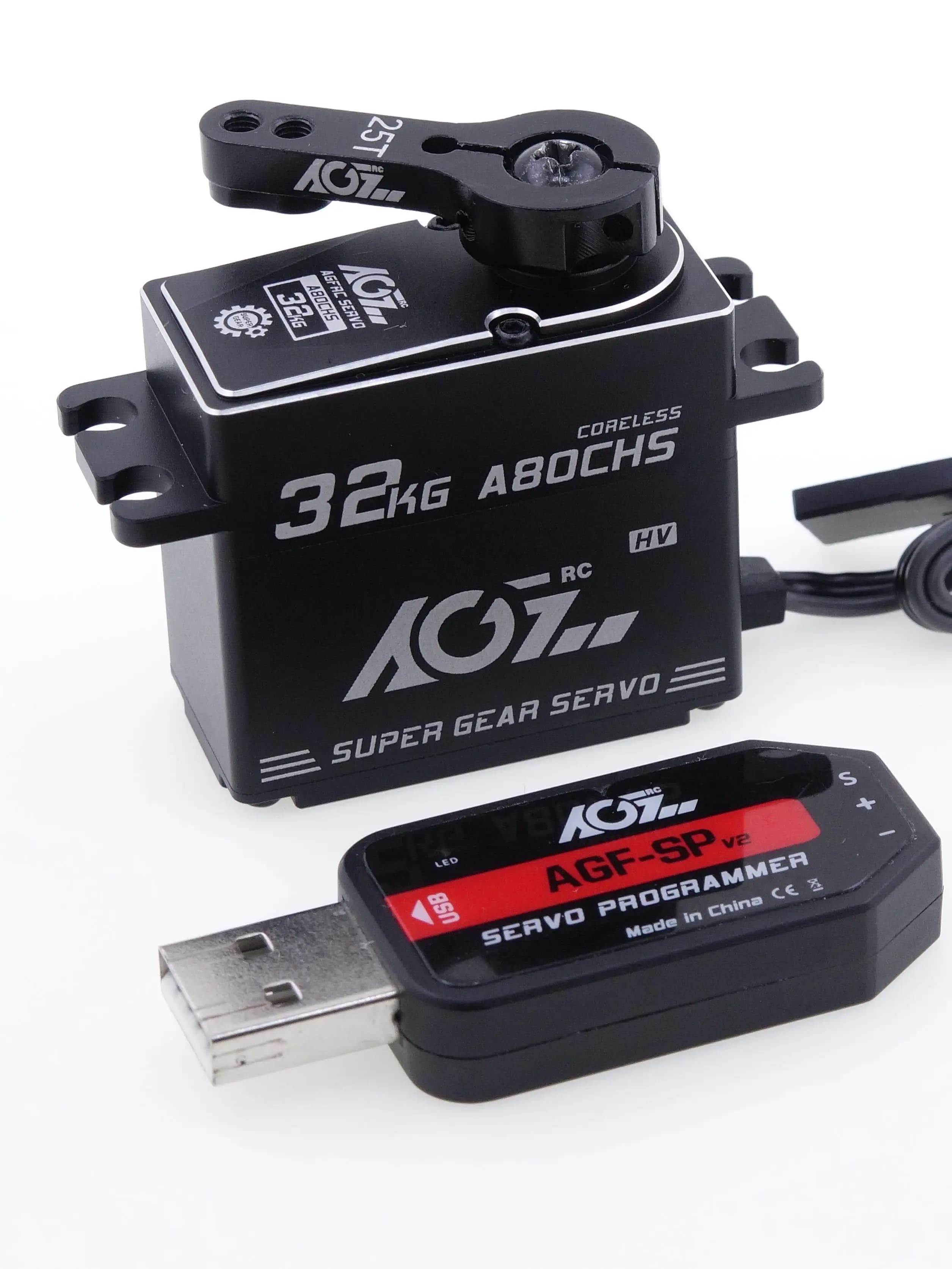 AGFRC-Servo de direction STD numérique sans noyau, engrenages en métal, moteur sans balais, voiture de camion 7.4 RC, A80CHS, A80BHS, 1/10 V, 32kg, 36kg, 25T