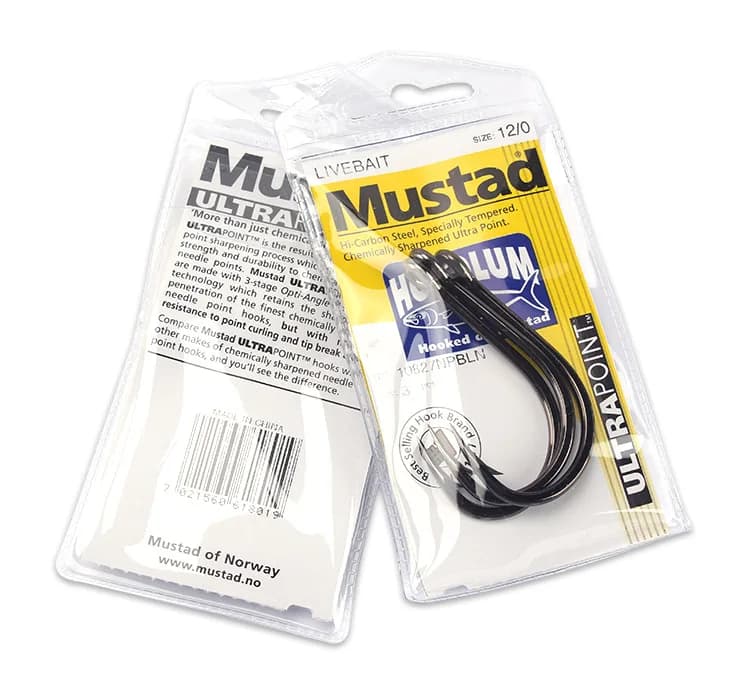 Mustad Norvège Origine Hameçon de pêche en mer Super Puissance Hameçons circulaires de grande taille, 1 # -12/0 # ,10827NP-BN