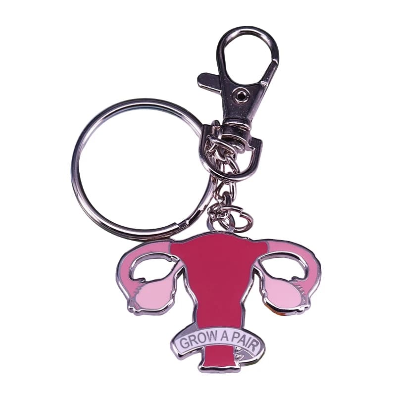 Grow A Pair promenaires Porte-clés Féministe pour Femme, Porte-clés Utérus