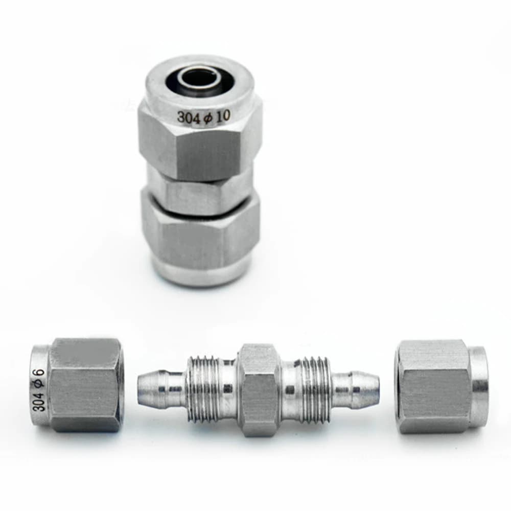 Joint de tuyau pneumatique en acier inoxydable 304, tuyau de trachée, joint de serrage rapide PU4 6 8 10 12, joint réducteur droit