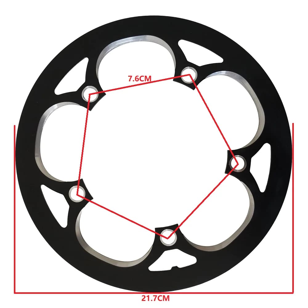 Couvercle de protection de plateau pour vélo pliantProtection de roue de chaîne à plaque unique pour vélos Partie 130 BCD 42 44 46 48 50 dents