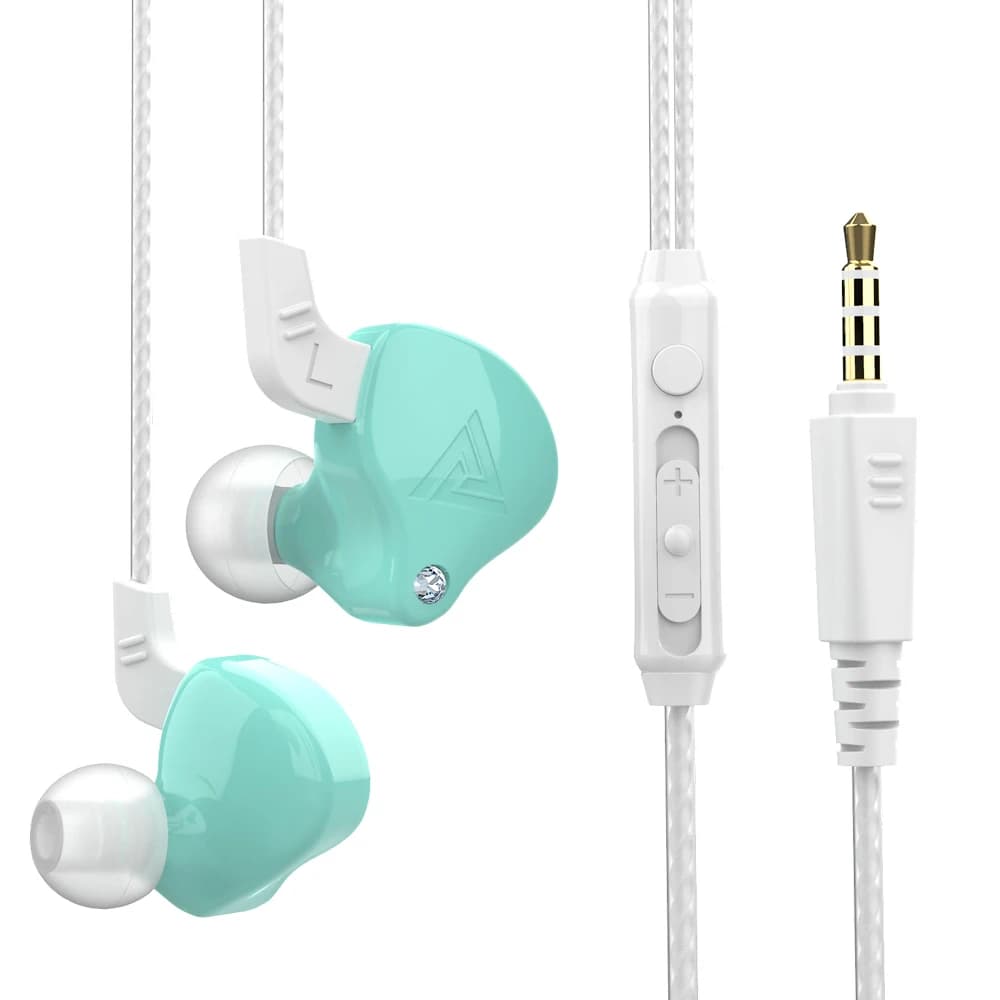 QKZ – écouteurs authentiques à double pilote avec micro, casque de jeu, mp3, DJ, AK6-X