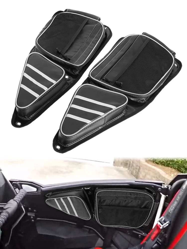 Sac de rangement pour genouillères, pour porte avant, robuste, noir, gauche et droite, pour UTV Polaris RZR XP 1000 900 S 2014-2016 2017 2018