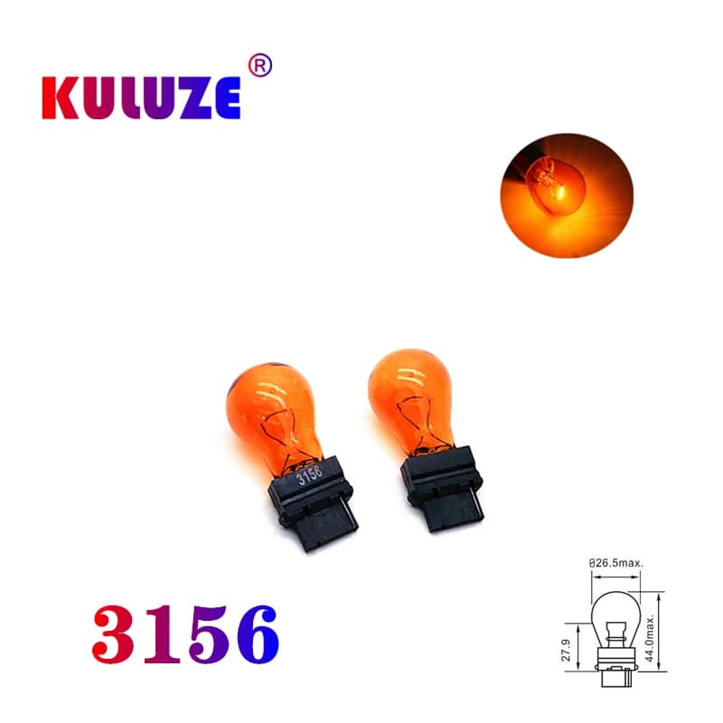 Clignotant externe de voiture ambre, lampe halogène, feu stop, feu arrière, ampoule, T25, 3156, 3157, 12V, 21W, 21W, 5W, 2 pièces