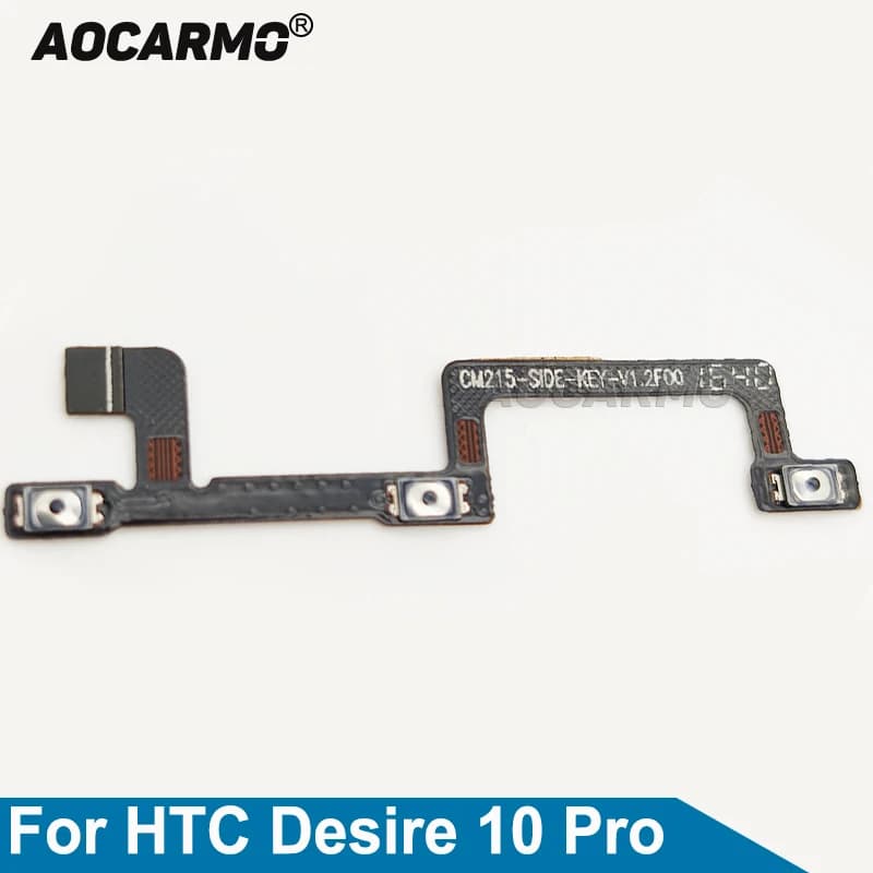 Aocarmo – bouton marche/arrêt, Volume haut/bas, câble flexible, pièces de rechange pour HTC Desire 10 Pro