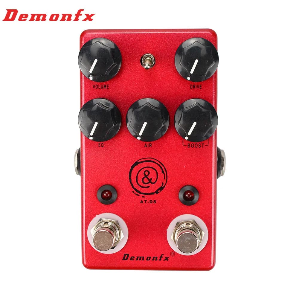 Pédale d'effet guitare Overdrive distorsion Boost, True Bypass, Demonfx, AT-DS