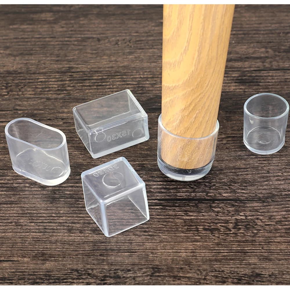 Coussinets anti-poussière en silicone pour pieds de table et chaise, bouchons de trous pour meubles, protection anti-poussière, 4 pièces/ensemble