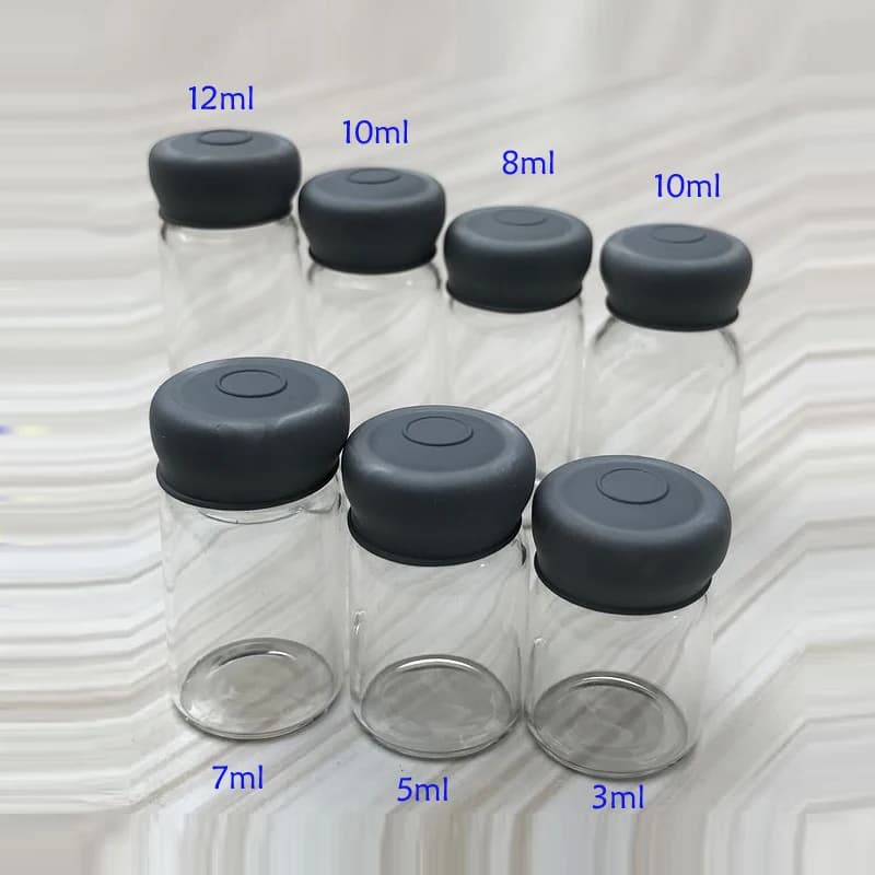 Transparent 3/5/7/8 /10/12/15/20/25/30ml sous-emballage de réactif résistant aux hautes températures bouteille en verre + couvercle