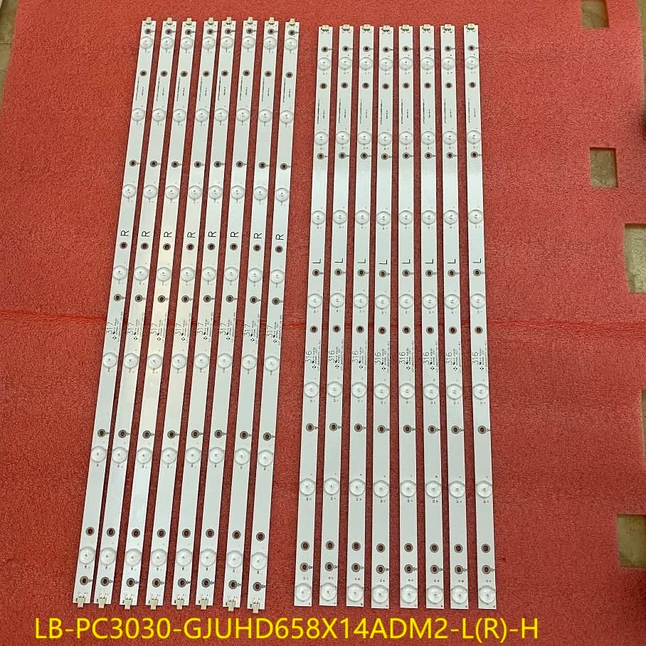 Rétroéclairage LED (16) Pour 65PUT665121 PUF6652 65PUS6121/12 65PUF6656/T3 sat 65P19U 65PUF6061 65ADM2-R L LB-PC3030-GJUHD658X14ADM2-L-R-H