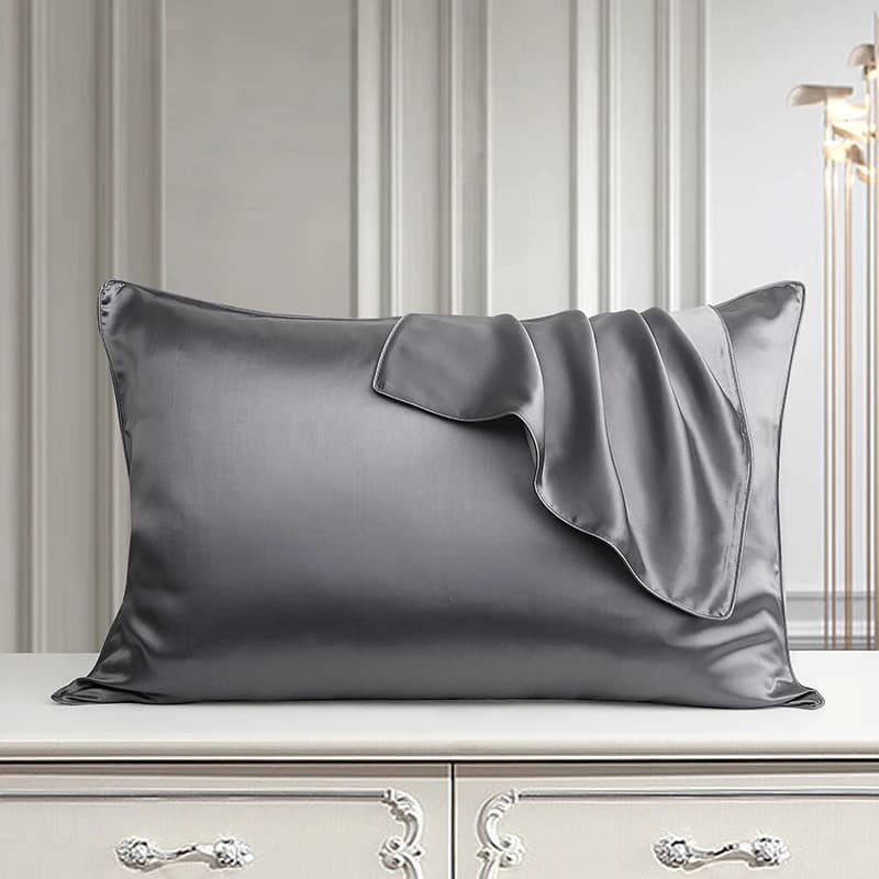 Taie d'oreiller DISANGNI 100% pure soie de mûrier pour les cheveux et la peau, housse d'oreiller en soie naturelle double face, douce et respirante, 1 pièce