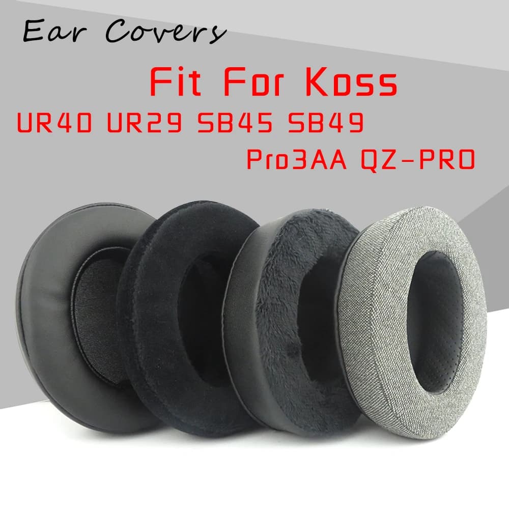 Oreillettes en velours pour casque, accessoires de remplacement, pour Koss UR40, UR29, Pro3aa, SB45, SB49, QZ PRO