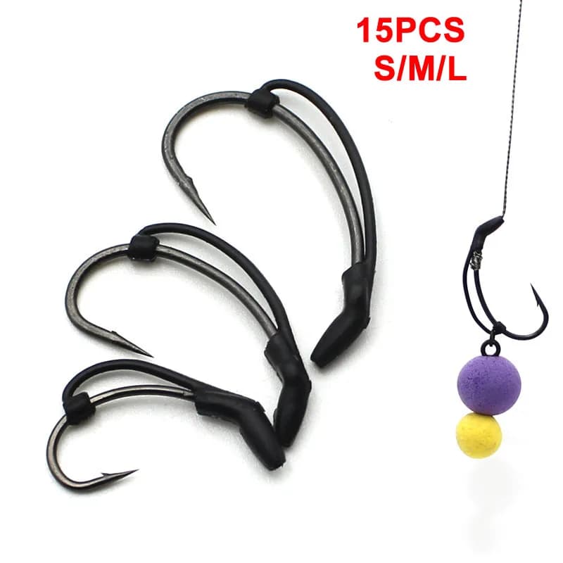 Hameçon de pêche à la carpe, 15 pièces, plate-forme D, aligneurs, manchons, accessoires, matériel Terminal d'extrémité