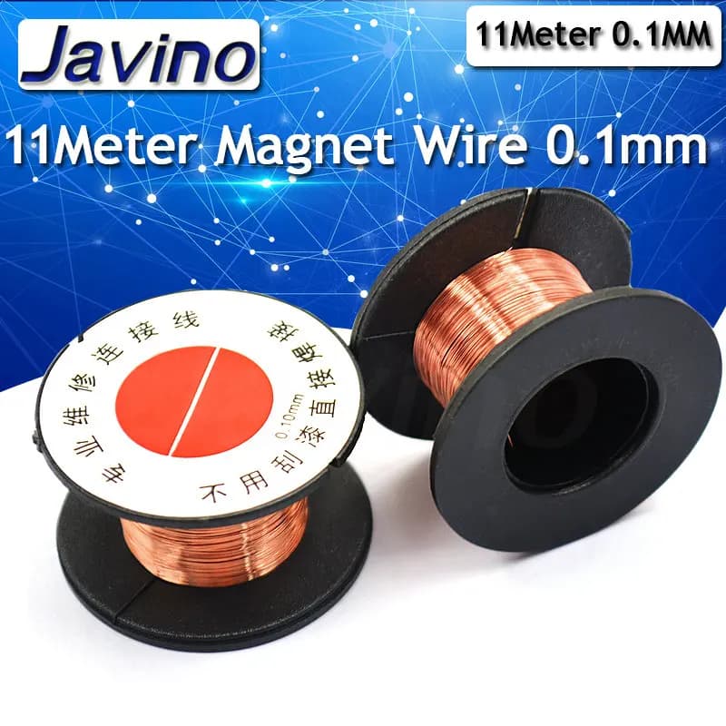 Bobine magnétique de fil de cuivre émaillé pour électroaimant exécutif, modèle de moteur, enroulement, 11m, 0.1mm