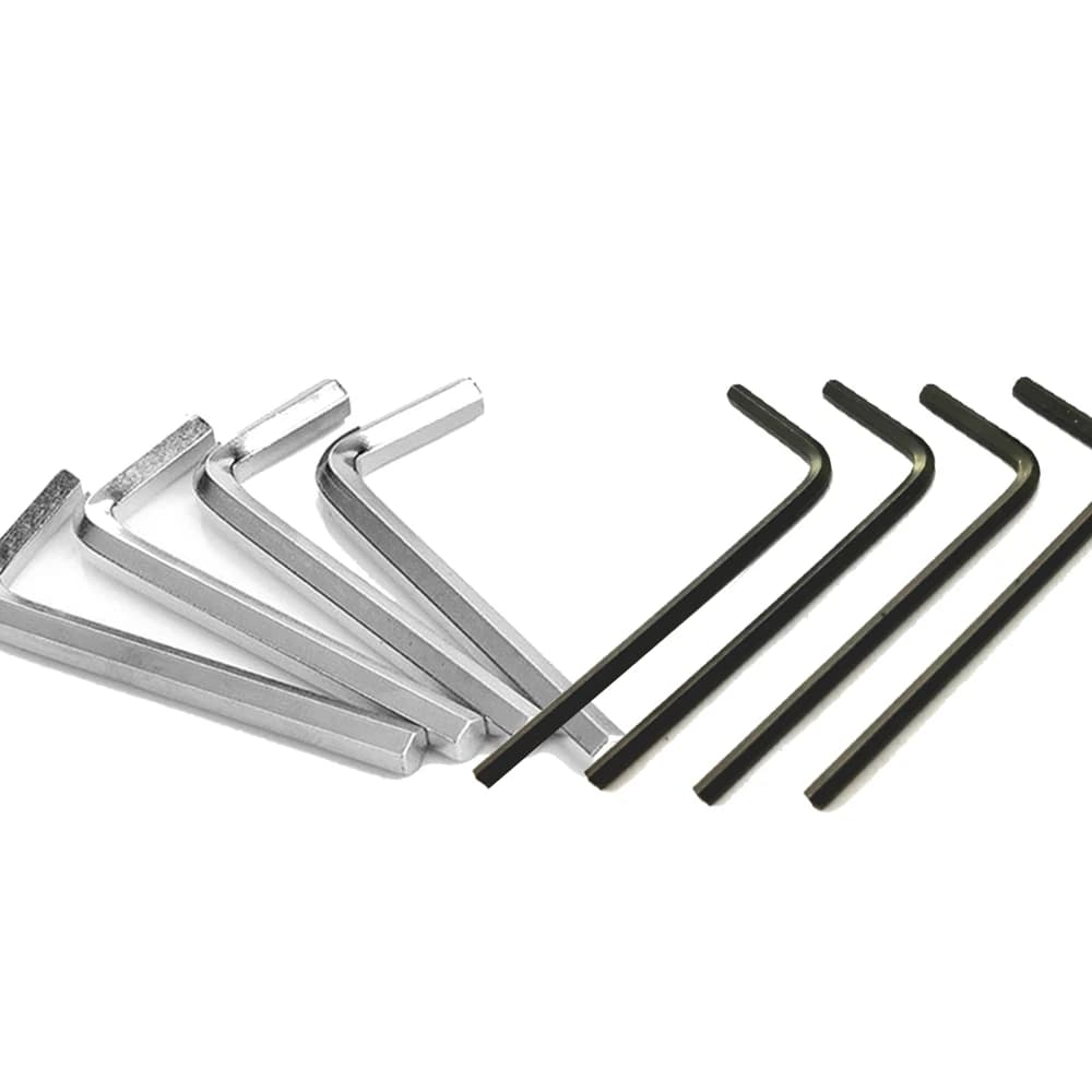 Clé hexagonale 1 pièces clé hexagonale en forme de L clé Allen 0.9mm 1.5mm 2mm 2.5mm 3mm 4mm 5mm 6mm 8mm clé Allen en acier au carbone M2 M4
