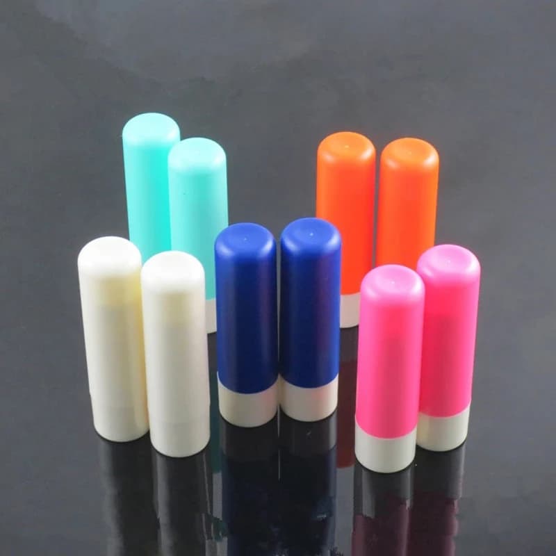10/20/30/50pcs 12.1mm baume à lèvres en plastique vide bouteille rechargeable coloré 4ml mode baume à lèvres tuyaux rouge à lèvres Tubes