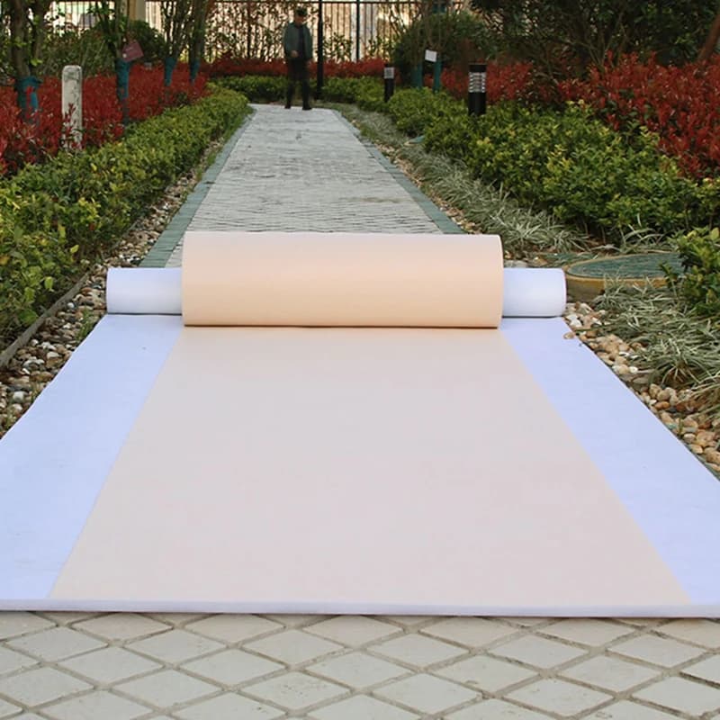 Tapis de chemin d'allée de mariage blanc Champagne, romantique, adapté aux occasions spéciales, tapis de mariage antidérapant