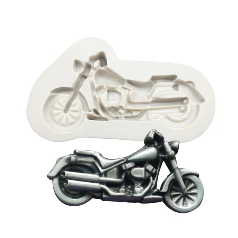 Moule en Silicone en forme de moto, outils de décoration de gâteaux Fondants, Cupcake, chocolat
