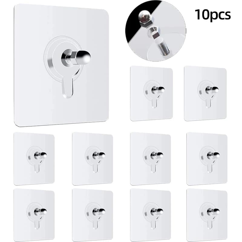 Autocollants de vis sans poinçon, sans marquage, image murale, durcisseur, Kit de suspension d'image pour cloisons sèches, autocollant sans trace, 10 pièces