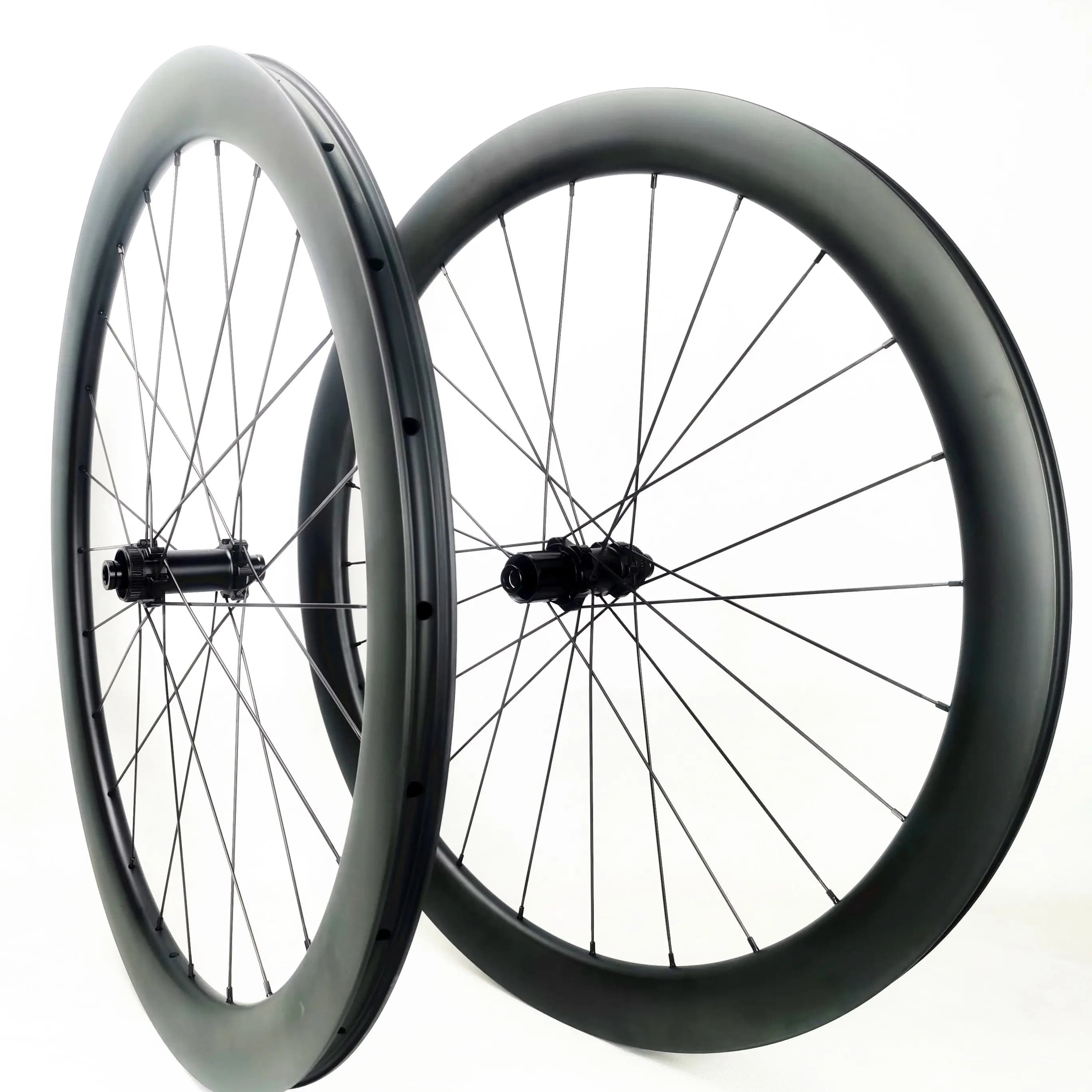 Roues de vélo de route/gravel en carbone Carbonbeam 700C 28mm 30mm de large avec freins à disque, tubeless, 30mm 35mm 40mm 45mm 50mm 60mm