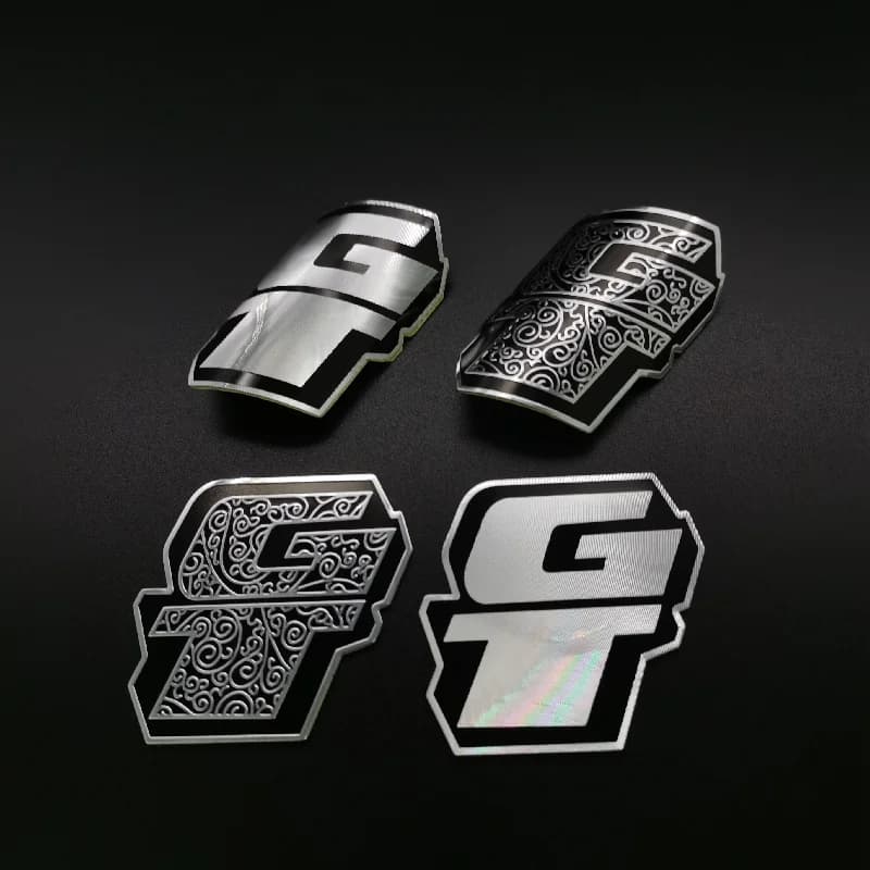 Badge de tête de vélo classique vintage GT, 2 autocollants en aluminium pour vtt BMX, cadre de vélo pliant, accessoires de cyclisme, emblème