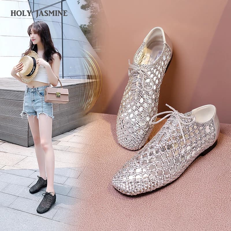 Chaussures Décontractées Astronomiques Plates et Souples pour Femme, Maille Respirante, Tressées, à la Mode, Nouvelle Collection Printemps Été 2021